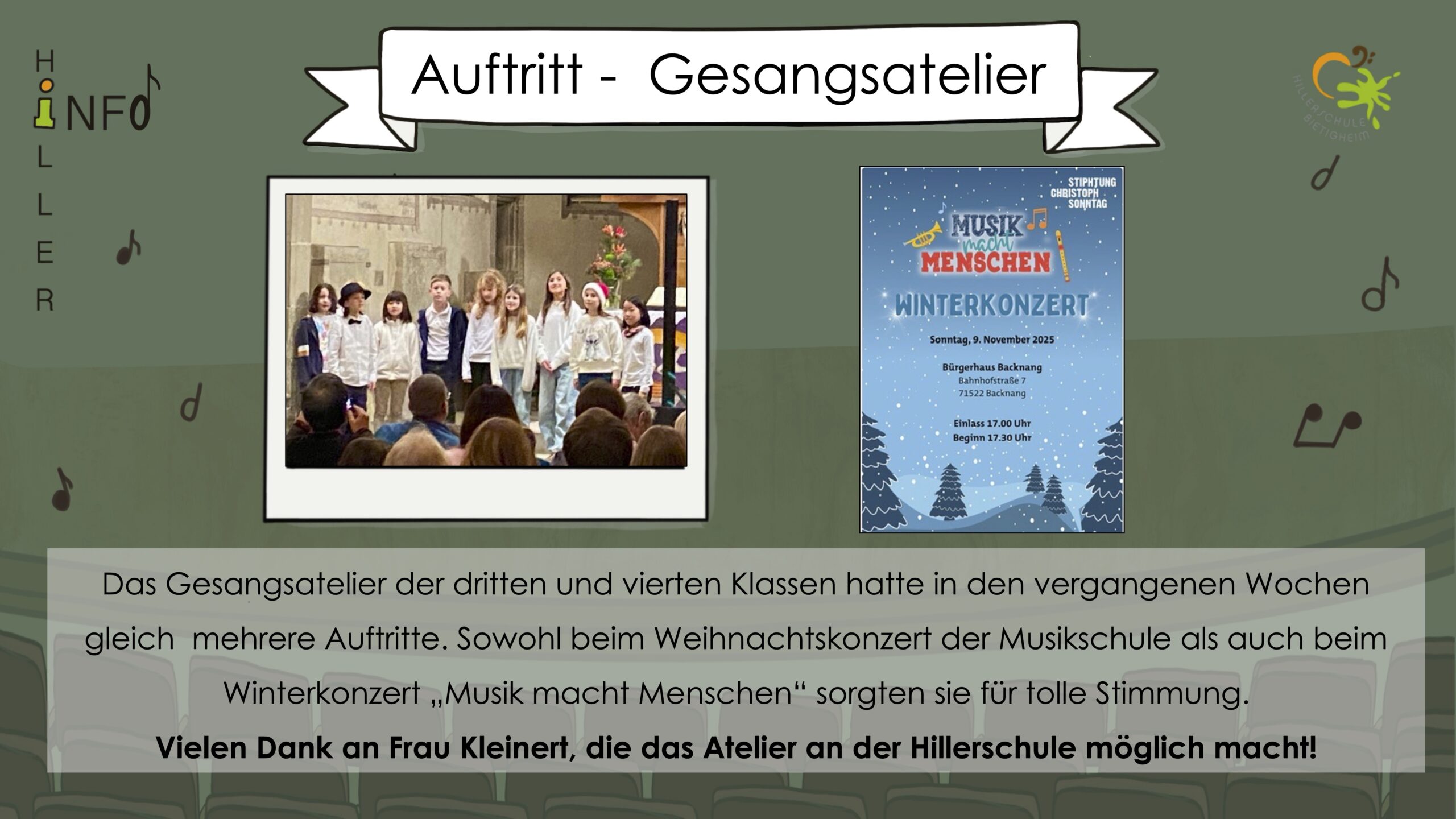 Auftritte Gesangsatelier